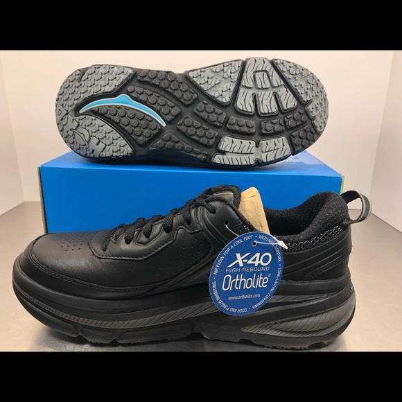 hoka one one men's bondi leather black